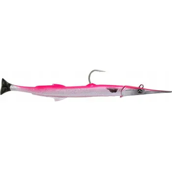 Umělá nástraha Gumová Nástraha Savage Gear 3D Needlefish Pulsetail 23cm 55gr PINK/SILVER