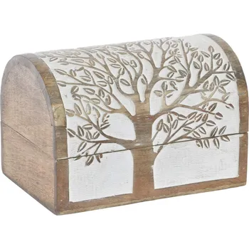 Dárková krabička Truhlička "STROM ŽIVOTA" mango 23x15x15