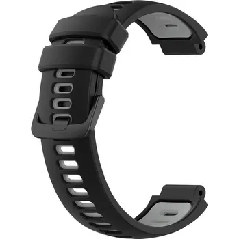 Příslušenství k chytrým hodinkám eses Silikonový řemínek pro Garmin - Černo šedý, 15 mm