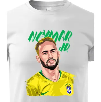 Dětské tričko Neymar, Barva Bílá, Velikost 110 cm/4 roky, Canvas Dětské tričko Bezvatriko.cz 1901