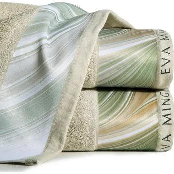 Ručník Bavlněný froté ručník s bordurou SOFI 50x90 cm, olivová, 485 gr Eva Minge