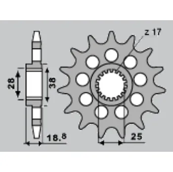 Řetězová sada pro motocykl JR řetězové kolo přední 2078 15 APRILIA/BMW (JTF704.15) (JR řetězové kolo přední 2078 15 APRILIA/BMW (JTF704.15))