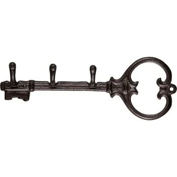 Věšák Clayre & Eef, Holandsko Clayre & Eef - Nástěnný kovový věšák ve tvaru starého klíče - 33*4*12,5 cm
