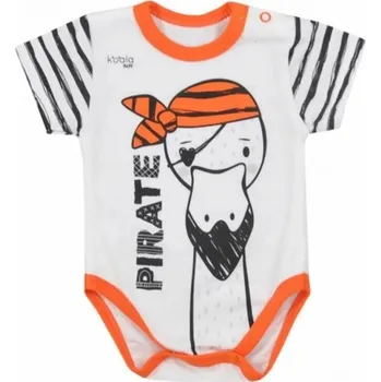 Kojenecký body Koala Baby body s krátkým rukávem Pirát - oranžová/bílá 80 (9-12m)