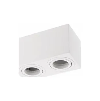 GTV Stropní svítidlo AVEIRO DUO BIS, hliník, 160x80x85mm, IP20, max 20W*2, čtvercový, černý