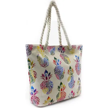 Plážová taška Barevná textilní dámská plážová taška se vzorem Nona