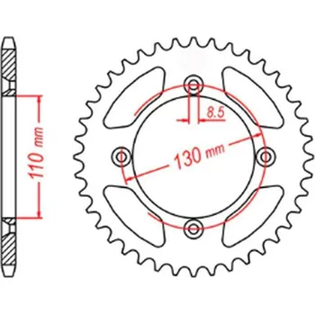 Řetězová sada pro motocykl MTX PARTS rozeta 4306 49 HONDA CR 80/85 85-07 (JTR215.49) (řetěz 420) (MTX PARTS rozeta 4306 49 HONDA CR 80/85 85-07 (JTR215.49) (řetěz 420))