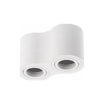 GTV Stropní svítidlo AVEIRO DUO BIS, hliník, 160x80x90mm, IP20, max 20W*2, kulaté, bílé