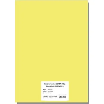 Karton Barevný karton Extra 300g 50x70cm, 10listů, světle žlutý