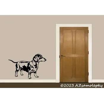 Samolepící dekorace Samolepky na zeď - Jezevčík hladkosrstý - XL (60 x 40 cm)