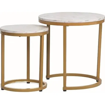 Konferenční stolek Konferenční stolek bílý mramor/zlatá HOLA