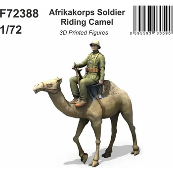 Plastikový model CMK 1/72 Afrikakorps Soldier Riding Camel (3D-Print)