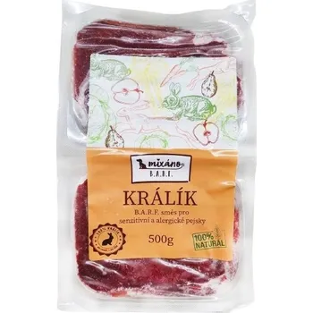 Krmivo pro psa Mixáno BARF mražený komplet z králíka 2x 250 g