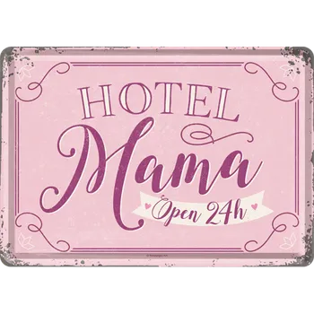 Plechová cedule Retro cedule pohlednice plech 100x140 Hotel Mama Retro cedule pohlednice plech 100x140 Hotel Mama