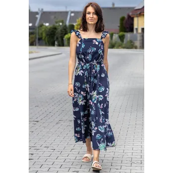 Dámské šaty Only dámské květované midi šaty Zora modré Velikost: S