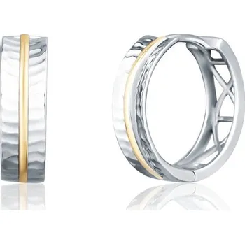 Náušnice Stříbrné náušnice se zlacenou linkou