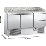 G.Gastro Chladicí stůl na pizzu ECO - 1,4 x 0,7 m - se 2 dveřmi & 2 šuplíky 1/2