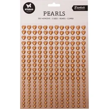 Samolepicí srdíčka Studio Light (240 ks) – měděná