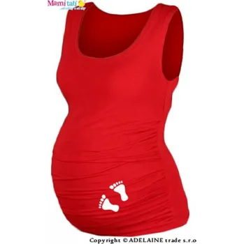 Top, tílko Dana s potiskem Nožiček - červené, vel. S/M, Velikosti těh. moda S/M