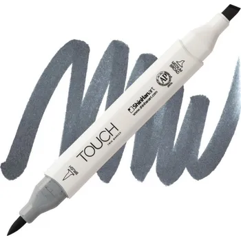 Lihová fixa TOUCH oboustranná Brush & Chisel, CG7 Cool grey