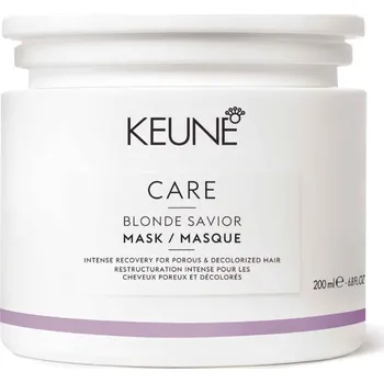 Vlasová regenerace Keune Care Blonde Savior Mask intensivně posilující a vyživující maska speciálně pro blond vlasy 200 ml + Prodloužená možnost vrácení zboží do 30 dnů.