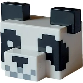 Hračka 66219pb01 White Head Pixelated with Muzzle and Large Ears (Minecraft Panda) (Bílá hlava s pixely, tlamou a velkýma ušima (Minecraft Panda))