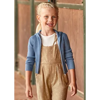 Dívčí svetr Svetr s kapucí vzor žebro modrý MINI Mayoral velikost: 116