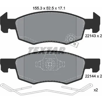 Brzdová destička Sada brzdových destiček, kotoučová brzda TEXTAR 2214301