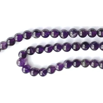 Drahý kámen Ametyst 6 mm - 1 šňůra