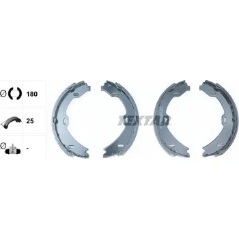 Sada brzdových čelistí, parkovací brzda Textar 91058900