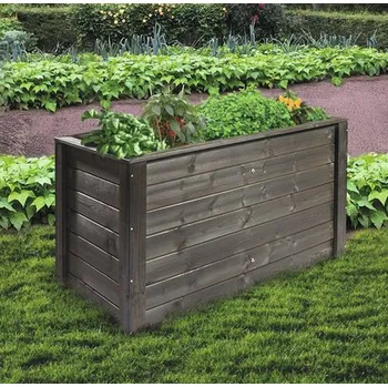 Vyvýšený záhon Vyvýšený záhon 150 x 80 x 80 cm dřevěný RAL 7016 antracit