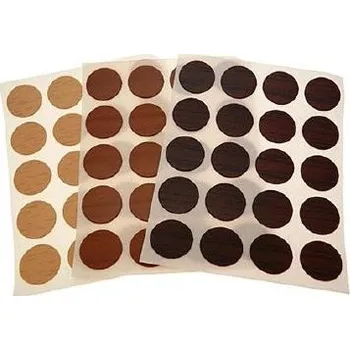 Spojovací materiál - Krytka nalepovací pr.13 mm 20 ks Barva: zebrano havana