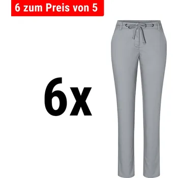 Pánské kalhoty G.Gastro (6 pieces) KARLOWSKY | Ladies' Stretch Chino Work Trousers – Steel Grey - Size 52 - Easy-Care