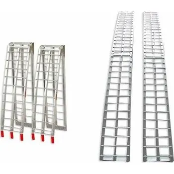 Nakládací rampa pro vozidlo Nájezdy pro čtyřkolku a zahradní traktůrek 680kg (Hliníkové nájezdy pro ATV 216x28cm pár)