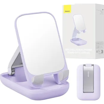 Držák telefonu Baseus se zrcátkem (fialový)