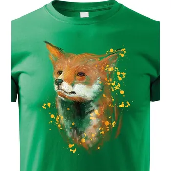 Chlapecké tričko Bezvatriko.cz Dětské tričko Liška Zelená 146 cm/10 roků
