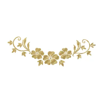 Samolepící dekorace SAMOLEPKA Květina dekor 045 levá ibišky (59 - 3D karbon zlatý) NA AUTO, NÁLEPKA, FÓLIE, POLEP, TUNING, VLASTNÍ TEXT, TISK, AUTOSAMOLEPKY.cz, POLEPY, OBRÁZEK, LOGO, SAMOLEPKY