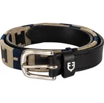 EQUESTRO Pásek kožený Polo H Equestro, černý Délka: 95 cm