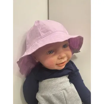 Klobouk Bavlněný klobouček - světle fialová, Dahlia fashion designer Velikost: Obvod 50-52 cm