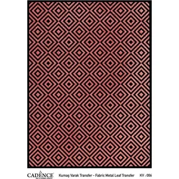 Nášivka Transferový obrázek na textil - měděné kosočtverce -