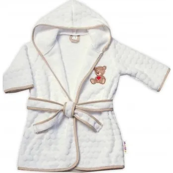 Dětská móda Baby Nellys Dětský župan Sweet dreams by TEDDY, flecce - bílá, 5-7 rok, 116-122 (5-7r)