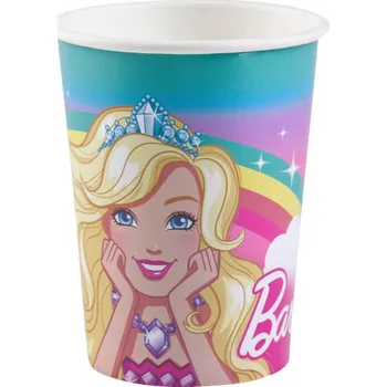 Jednorázové nádobí Barbie kelímky 8 ks, 250 ml