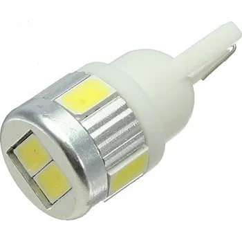 Autožárovka LED 6x 5630 SMD patice T10, W5W - Bílá