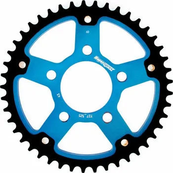Řetězová sada pro motocykl Řetězová rozeta SUPERSPROX STEALTH RST-7_525:45-BLU modrá