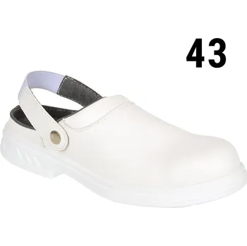 Pracovní obuv G.Gastro STEELITE| SB AE WRU Safety Clog – White - Size 43 - Steel Toe Cap - Slip-Resistant