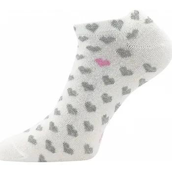 Dámské ponožky DÁMSKÉ PONOŽKY srdce smetanová Fuski Boma Piki 79 (Dámské kotníčkové ponožky)