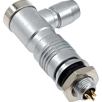 Elektrický konektor XS6 mini kovový panelový spojovací konektor, 90° 3-pin