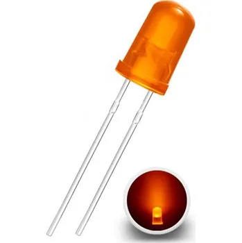 Elektronická součástka LED Dioda 5mm, Oranžová difuzní