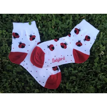 Dětské ponožky TREPON Beruška, bílo-červené