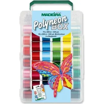 Nit Vyšívací nitě PES Madeira Polyneon box (70x400m+10x200m)